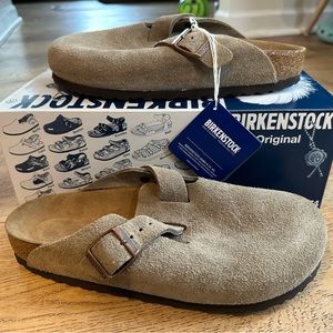NWT Birkenstock Boston taupe size 7/7.5 (EU 38)